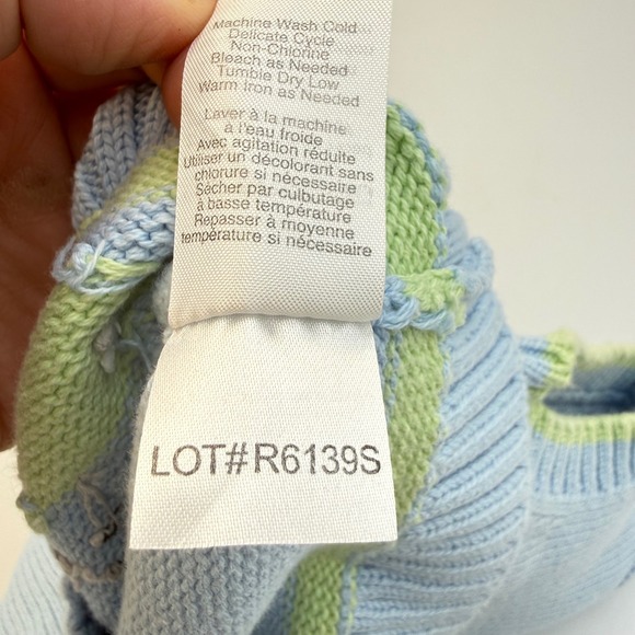 Hartstrings Frog Golf Cart Sweater Vest 3-6M • Blue Knit Cotton Preppy Golf Baby - Picture 7 of 9
